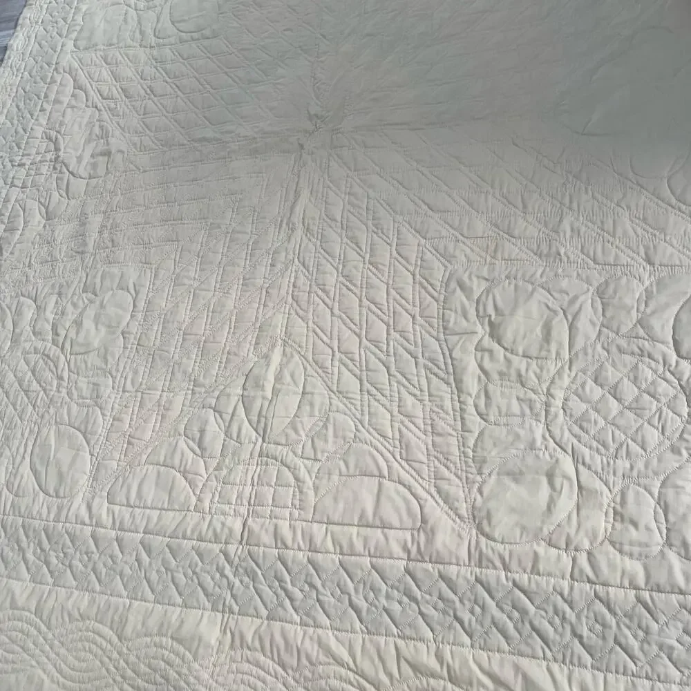 Vintage Handmade Harvest Lone Star Quilt Texas Orange Brown Fall Autumn *READ*